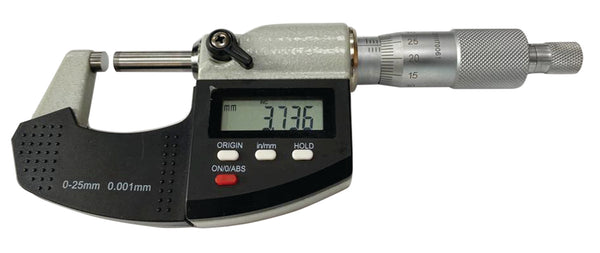 Digital Micrometers DIN 863 - 0-25mm/0-1" ; 25-50mm/1-2" ; 50-75mm/3-4" ; 75-100mm/3-4"Resolution: 0.001mm/0.00005"