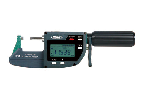 Digital Micrometer/Snap Gauge | Insize 3358 | IP65 | Digital Absolute | Range 0-25mm/0-1" | 25-50mm/1-2" | 50-75mm/2-3" | 75-100mm/3-4" | Resolution 0.001mm/0.00005"