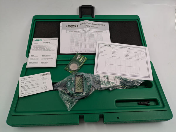 Waterproof Digital Dial Indicator | Insize 2115 Series | Range 12.5mm/0.5" | Resolution 0.01mm/0.005"