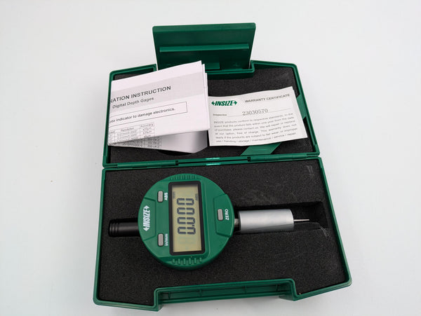 Digital Depth Gauge - 2142 Series (Insize) | Range 0-12.7mm/0-0.5" | Resolution 0.01mm/0.0005" or 0.001mm/0.00005"