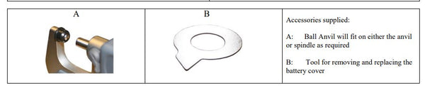Digital Micrometer IP40 DIN 863, 0-25mm.-1", Resolution: 0.001mm/0.00005"