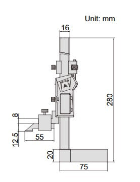 Insize Digital Height Gauge 0-150mm/0-6"
