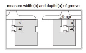 Digital Groove Gauge - 2145 Series (Insize) | Range 0-85mm/0-3.35" | Resolution 0.01mm/0.0005" or 0.001mm/0.00005"