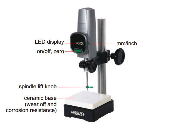 Digital High Precision Height Gauge -1155 Series (Insize) | Range 0-50mm | Accuracy 1.5 micron OR 1 micron | Resolution 0.005mm/0.00002" OR 0.001mm/0.00005"