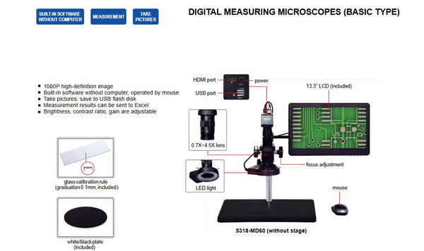 Digital Measuring Microscope | Insize 5318 Series