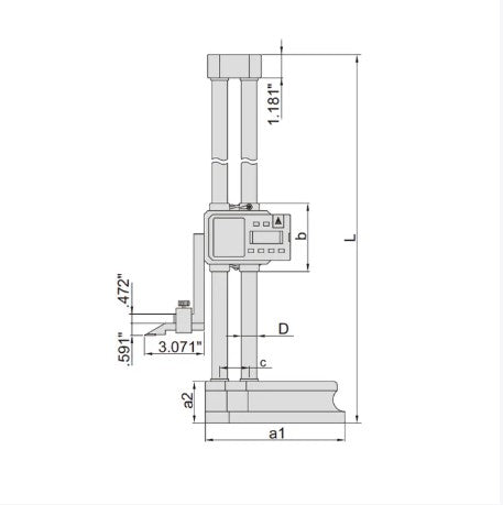 Insize Digital Double Column Height Gauge | 1151 Series | Range: 0-300mm/0-12" | 0-450mm/0-18" | 0-600/0-24"