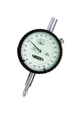 Precision Dial Indicators | Insize 2313 Series | Range 1mm / 2mm | Resolution 0.001mm | Dial Reading 0-100-0 | Bezel Diameter 56mm | Flat Back/Lug Back