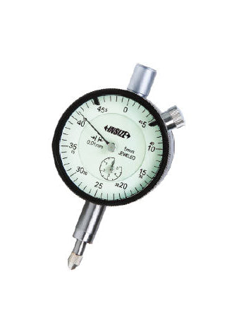 Compact Dial Indicators | Insize 2311 Series | Range 3mm / 5mm | Resolution 0.01mm | Dial Reading 0-50 | Bezel Diameter 42mm | Flat Back/Lug Back