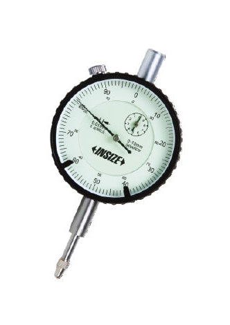 Shockproof Dial Indicators | Insize 2314 Series | Range 3mm / 5mm / 10mm | Resolution 0.01mm | Dial reading 0-100 | Flat Back / Lug Back | Bezel diameter 58mm