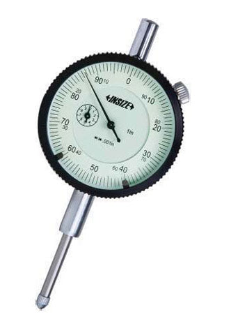 Inch Dial Indicators | Insize 2307 Series | Range 0.25" / 0.5" / 1.0" / 2.0" | Resolution 0.001" / 0.0005" | Lug Back