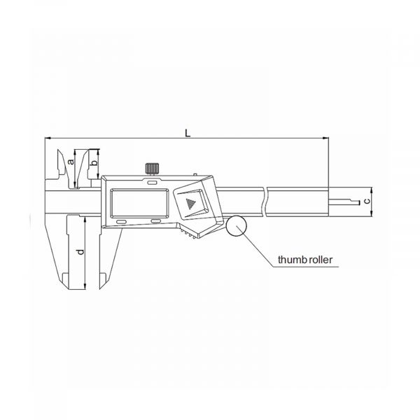 Insize 1108 Series Digital Caliper Standard Model with or without Thumb Roller | 0-150mm/0-6" ; 0-200mm/0-8" ; 0-250mm/0-10"; 0-300m/0-12"