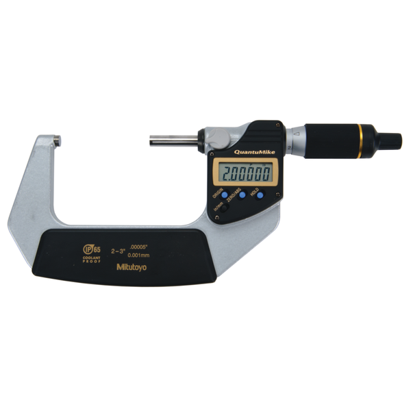 Mitutoyo Digimatic QuantuMike Micrometers IP65 0-25mm, 25-50mm, 50-75mm, 75-100mm