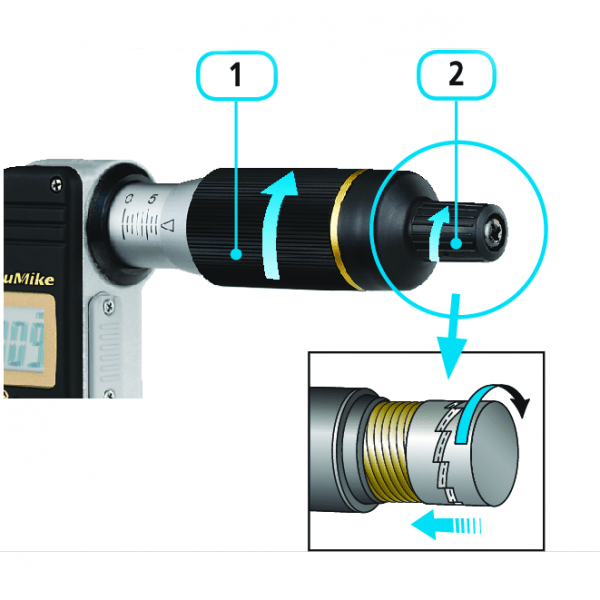 Mitutoyo Digimatic QuantuMike Micrometers IP65 0-25mm, 25-50mm, 50-75mm, 75-100mm
