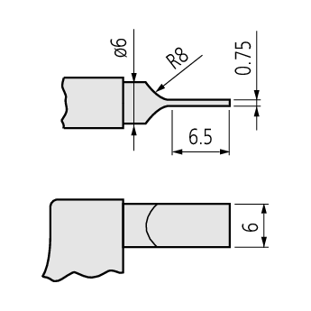 Mitutoyo 422-330-30 Digimatic 0.75mm Blade Micrometer SPC Data Output 0-25mm (0-1″)