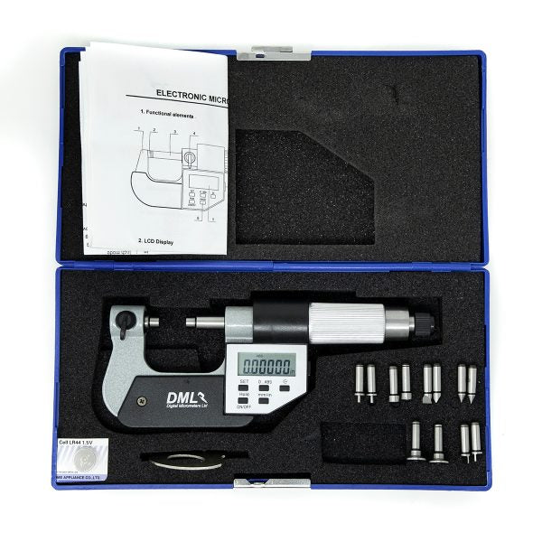 DM4100 Universal Multi Anvil Micrometer 0-25mm (0-1″)