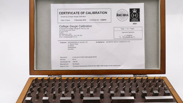 Gauge block set M88 excellent quality with UKAS certificate