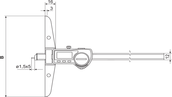 Mahr MarCal 30 EWR IP67 Digimatic Digital Depth Gauge: 0-150mm, 0-300mm