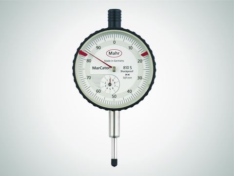 Mahr MarCator 810 S Dial Indicator - Range: 10mm; Graduation 0.01mm ; DIN 878 ; Shockproof