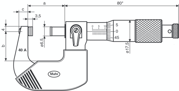 Mahr Micromar 40 A Micrometer 0-25mm, 25-50mm