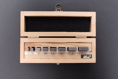 Zestaw mikrometrów kontrolnych, stal metryczna, klasa 1, 8 sztuk, z UKAS