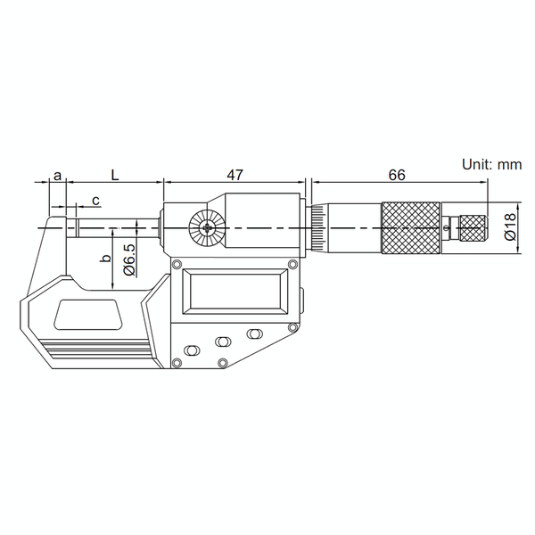 Insize Digital Waterproof Micrometer up to 300mm