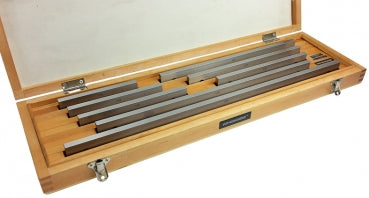 Steel Long Gauge Block Set: 8 pieces; Grade 0, 1 & 2; 125-500 mm
