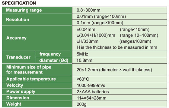 Ultrasonic Thickness Gauge - Insize