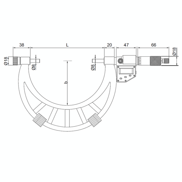 Insize Digital Micrometers with Interchangeable Anvils up to 1000mm