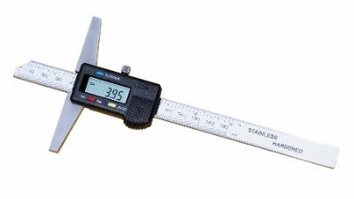 Elektroniczny głębokościomierz cyfrowy bez haka DIN 862 0-150mm/0-6" ; 0-200/0-8"