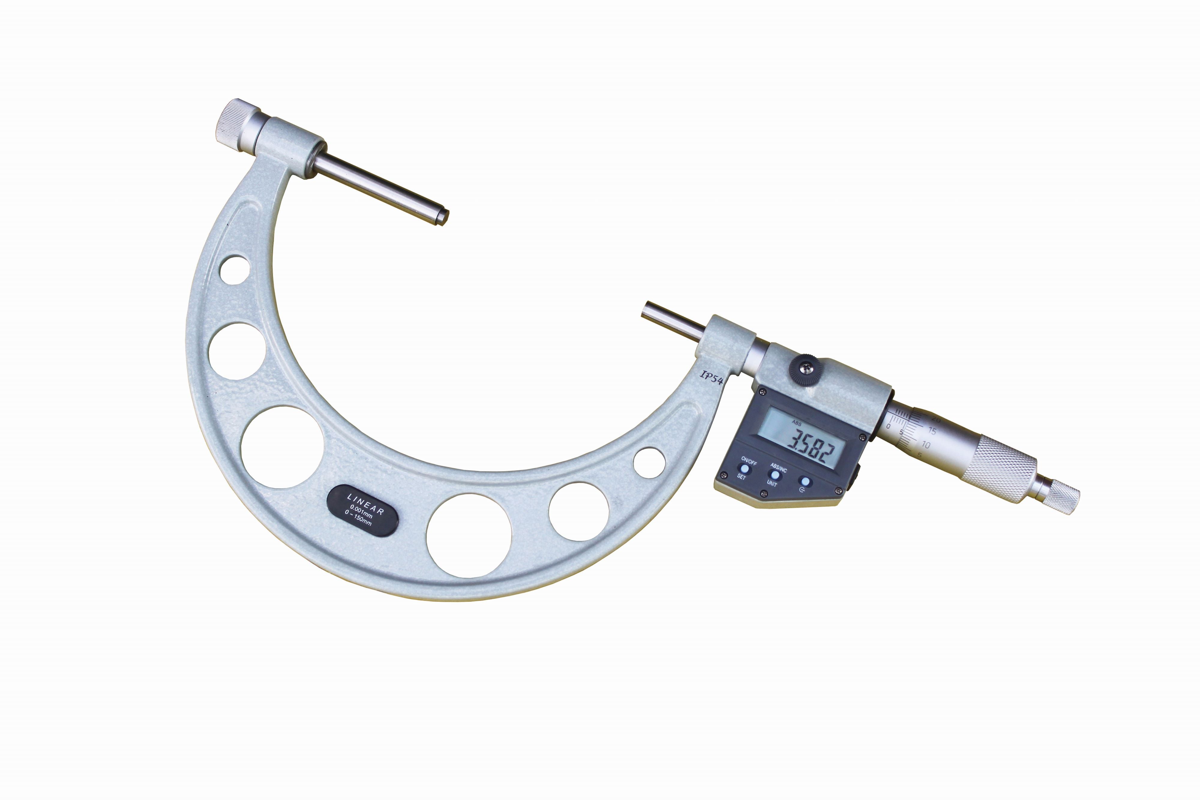 Digital Interchangeable Anvil Micrometer IP54 Splash Proof DIN 863, 0 ...