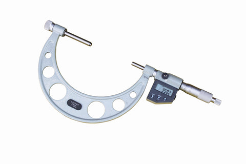 Digitales austauschbares Amboss-Mikrometer, IP54, spritzwassergeschützt, DIN 863, 0–150 mm/0–6 Zoll, Auflösung: 0,001 mm/0,00005 Zoll
