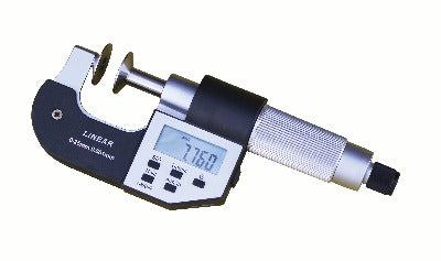 Digitale Scheibenmikrometer IP54 spritzwassergeschützt DIN 863, 0-25 mm/0-1" ; 25-50 mm/1-2" Auflösung: 0,001 mm/0,00005"
