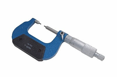 Spline-Mikrometer DIN 863 – 0–25 mm/0–1 Zoll; 25–50 mm/1–2 Zoll Auflösung: metrisch 0,01 mm, Zoll 0,0001 Zoll