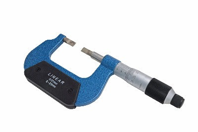 Blade Micrometers DIN 863 - 0-25mm/0-1" ; 25-50mm/1-2" ; 50-75mm/2-3" ; 75-100mm/3-4"Resolution: Metric 0.01mm, Inch 0.0001”