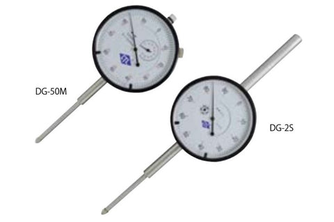 Wskaźniki zegarowe tłoka o długim skoku | Zakres 50 mm/2" | Tarcza tarczy 75 mm | Rozdzielczość 0,01 mm/0,001"