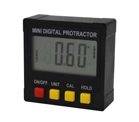 Mini Digital Protractor | Range 360° (4 x 90°) | Resolution 0.01° | Repeatability 0.01° | Accuracy +- 0.3°