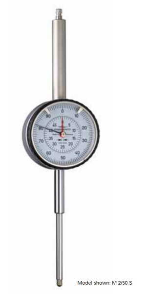 Kafer Dial Gauge M 2/50 T | M 2/50 S (Shockproof) | Reading - 0.01mm | Range - 50mm | Bezel Ø 58mm