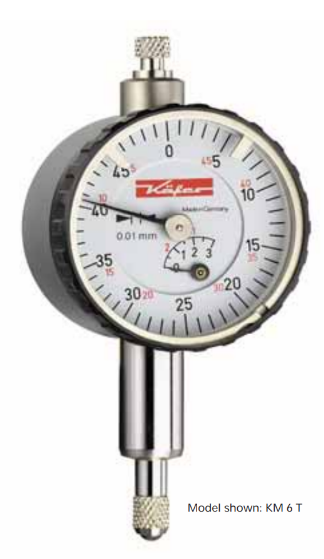 Kafer Small Dial Gauge KM 6 T  | Reading - 0.01mm | Range - 3mm | Bezel Ø32mm