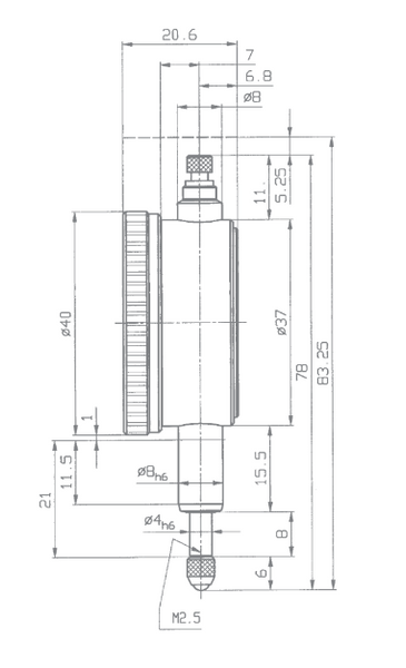 Kafer Small Dial Gauge KM 4 T | Reading - 0.01mm | Range - 3mm