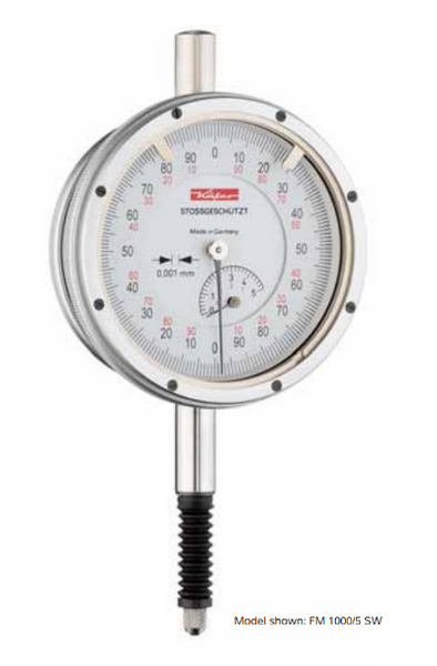 Kafer Dial Gauge FM 1000/5 SW | Reading - 0.001mm | Range - 5mm