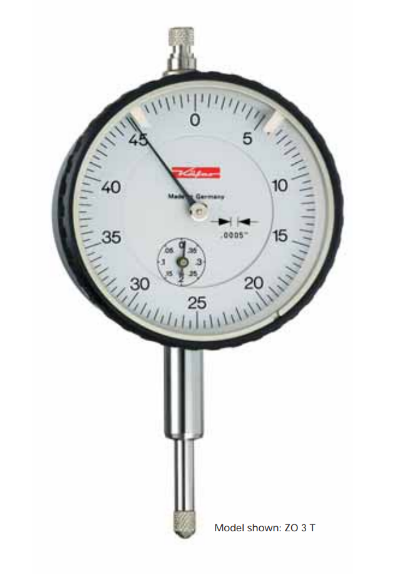 Kafer Inch Dial Gauge Z0 3 T | Reading - .0005" | Range - .500"