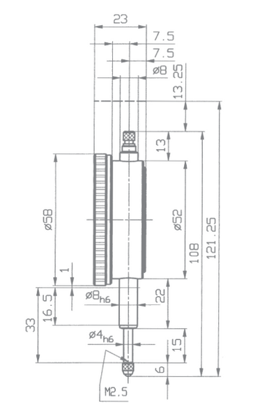 Kafer Inch Dial Gauge Z0 3 T | Reading - .0005" | Range - .500"