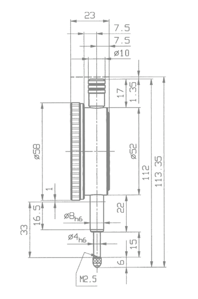Kafer Inch Dial Gauge FZ0 T & Variant | Reading - .0001" | Range - .040"