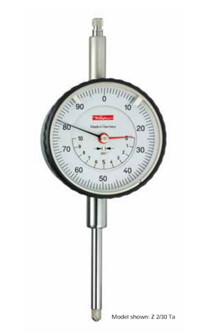 Kafer Inch Dial Gauge Z 3/30 Ta | Reading - .0005" | Range - 1" | Bezel Ø 2 1/4"