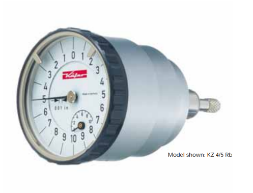 Kafer Small Inch Dial Gauge KZ 4/5 Rb & Variant | Reading - .0005" | Range - .200" | Bezel Ø 2 1/4"