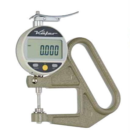 Kafer Digital Thickness Gauge FD 50 | Reading - 0.001mm/.00005" | Range - 12.5mm/.500" | Jaw Depth - 50mm