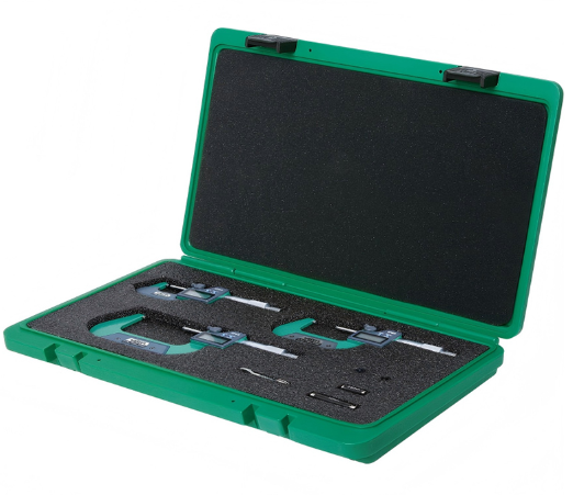 Waterproof Digital Outside Micrometer Sets (With Data Output) | Insize 3101 Series | 0-75mm /  0-100mm / 0-150mm / 150-300mm