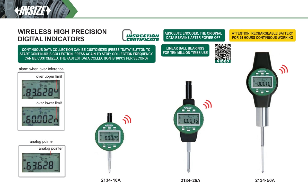 Insize Indicators Wireless High Precision Digital Indicators | Insize 2134 Series ...