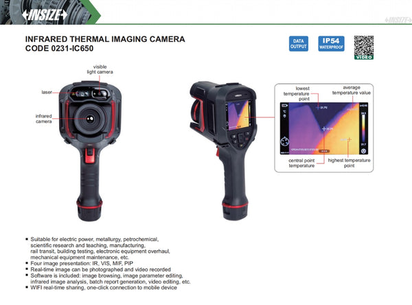Infrared Thermal Imaging Camera | Insize 0231-IC650