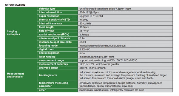 Infrared Thermal Imaging Camera | Insize 0231-IC650